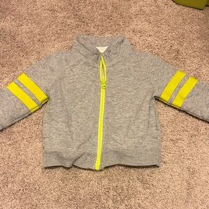 Crazy 8 Gray Hoodie with Neon Yellow Stripes